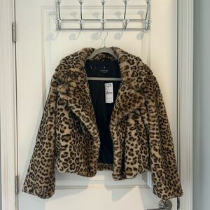 Faux Fur Leopard Jacket